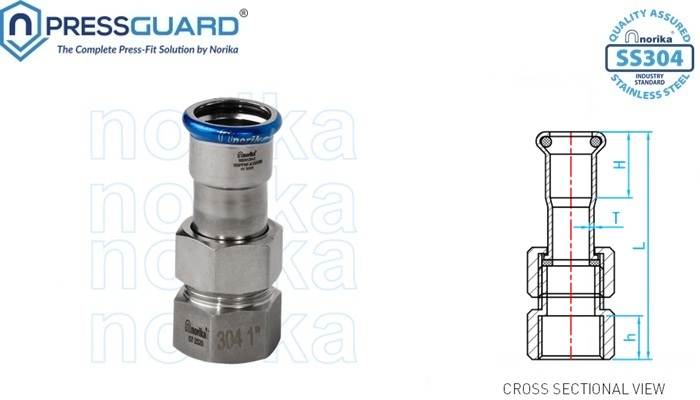 Stainless Steel 304 Press Fit Female Joint Connector